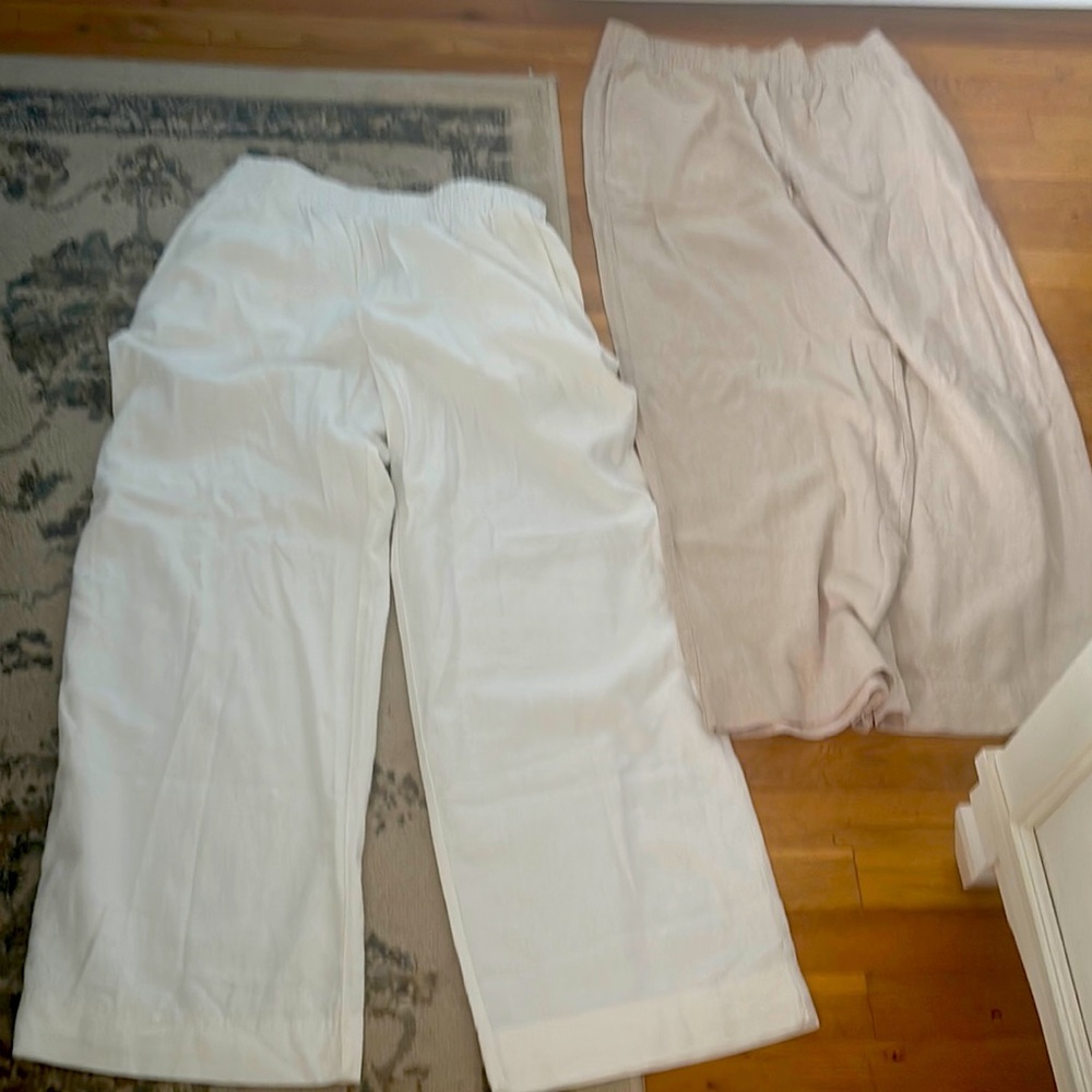 old navy new without tags linen pants sz medium 2 pairs $10 each